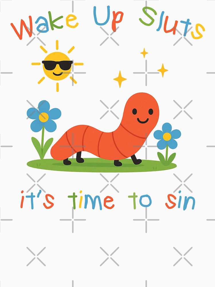 Wake up it's time to sin, funny worm meme by CARBONARA LLC. T-Shirts, Hoodie, Sweatshirt | BlankRebels.com (Image 3)