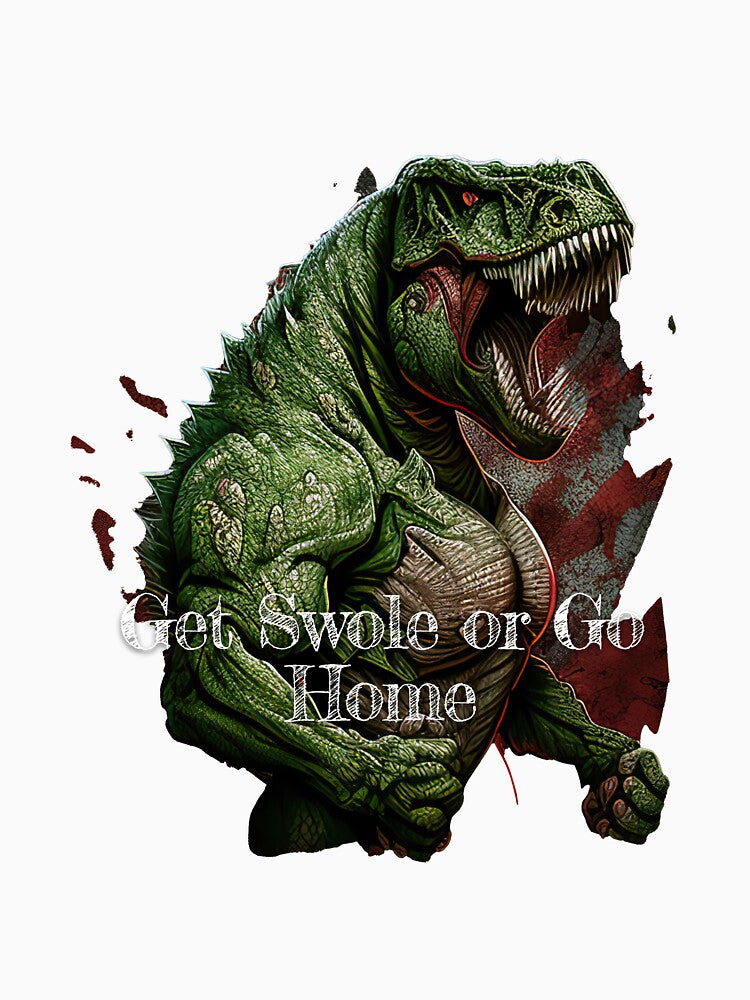 Get Swole or Go Home Bodybuilding Fitness Gym Workout Exercise Merch Print Design by tengamerx T-Shirts,... (Image 3)
