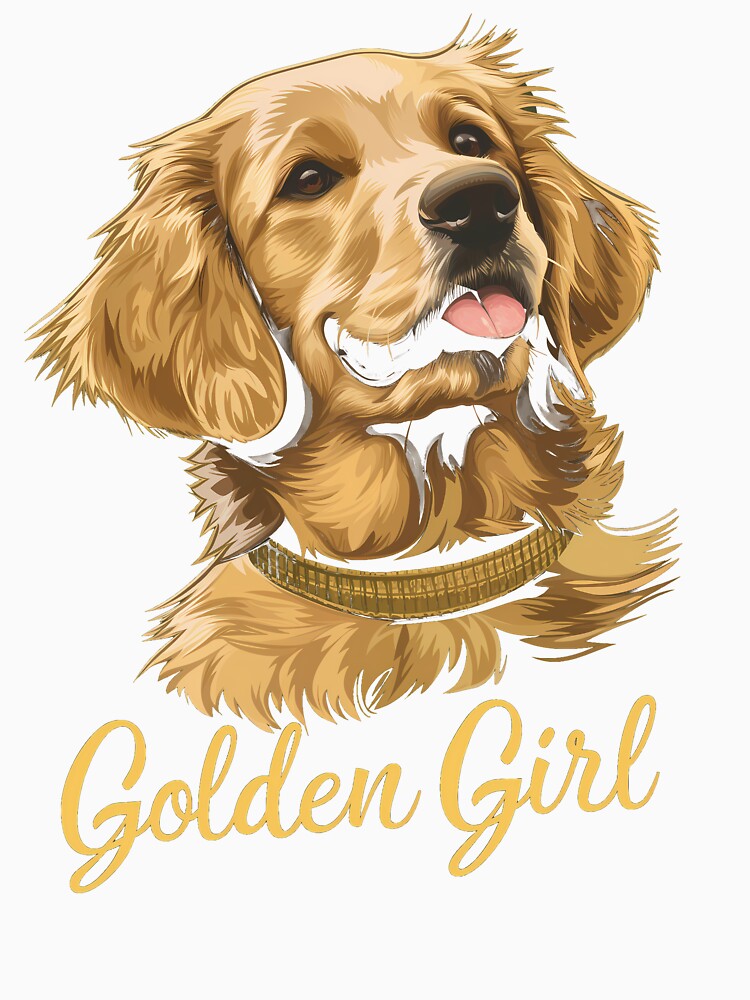 Golden retriever girl happy dog pet smile portrait for mom or dad parent, mama lady owner by PictureUp... (Image 3)