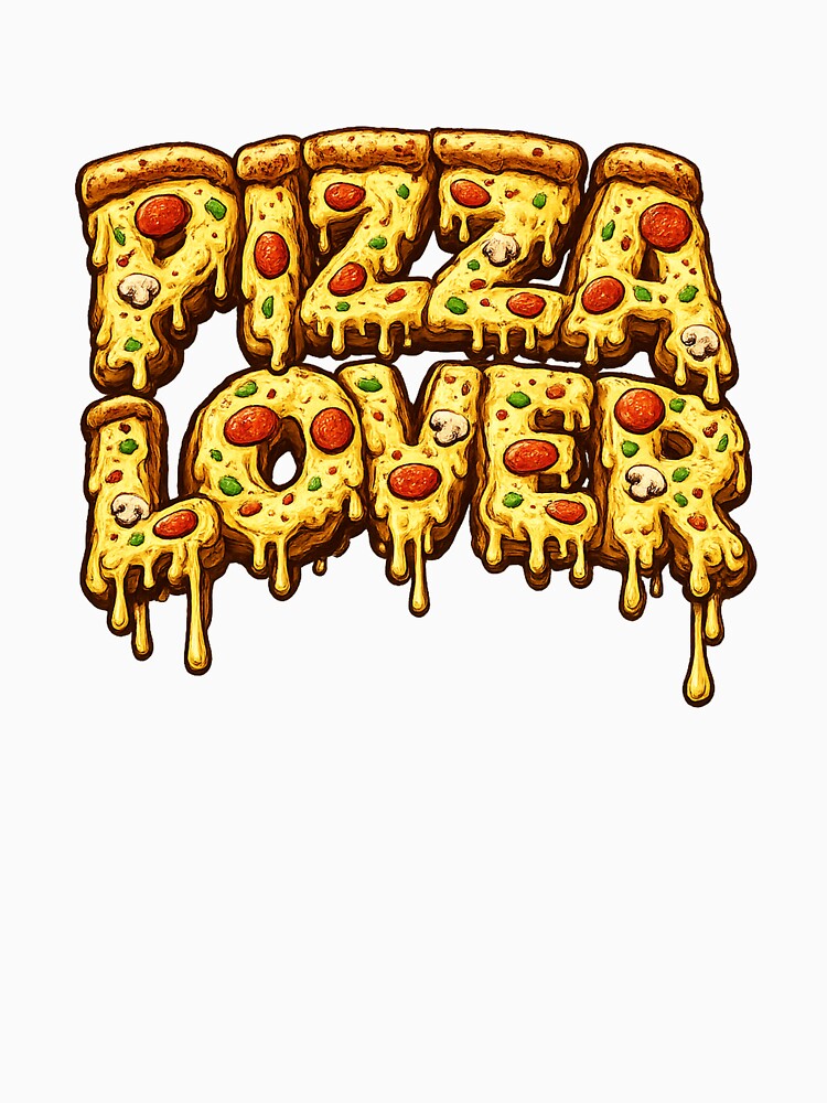 Pizza Lover – Dripping Cheese Pizza Typography Design by JerryBahama T-Shirts, Hoodie, Sweatshirt | BlankRebels.com (Image 3)