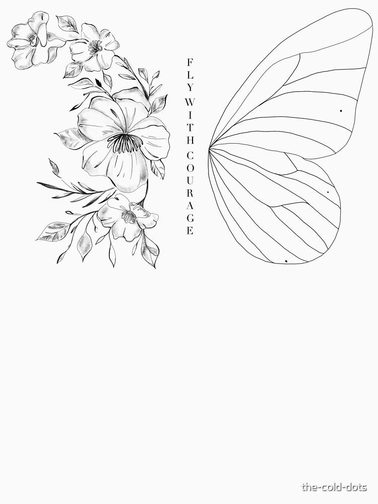 Floral Butterfly with motivational quote by the-cold-dots