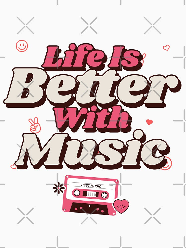 Life Is Better With Music by Shilpa Gupta T-Shirts, Hoodie, Sweatshirt | BlankRebels.com (Image 3)