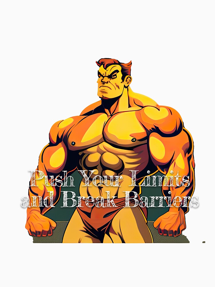Push Your Limits and Break BarriersDesignBodybuilding Fitness Gym Workout Exercise Merch Print Design by... (Image 3)