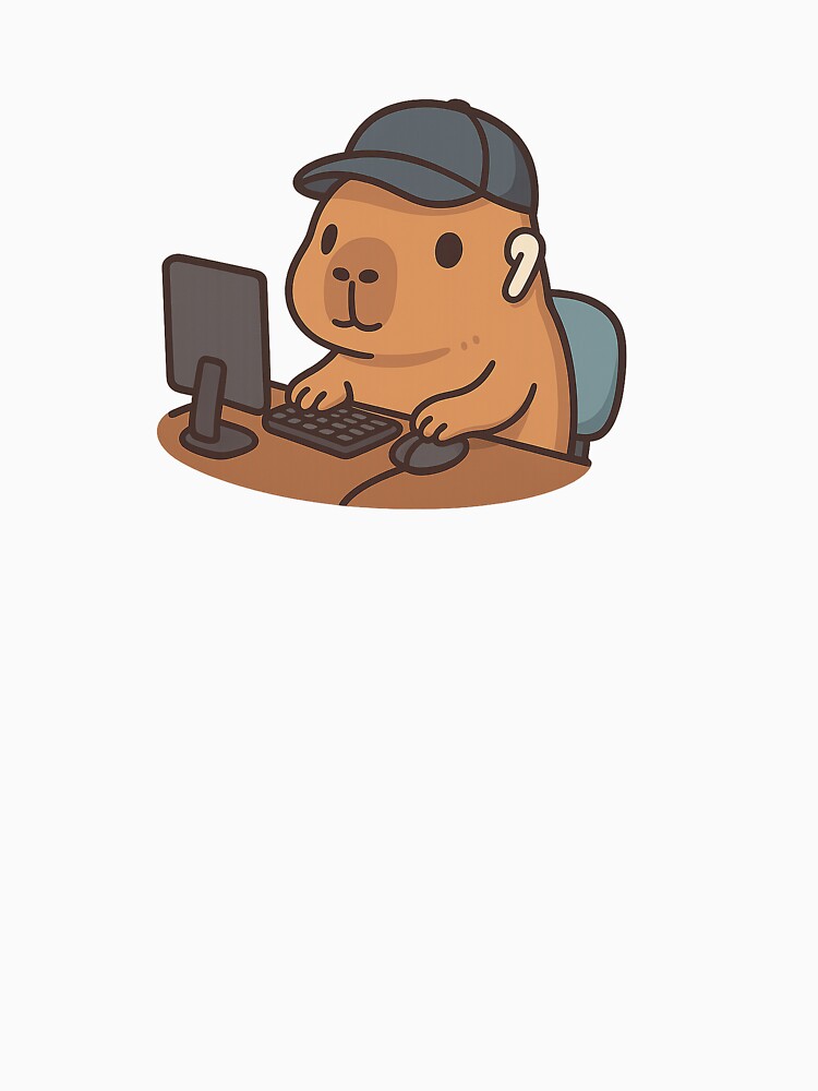 Capybara Gamer Kawaii – Gaming Vibes Only by Andreadebole94 T-Shirts, Hoodie, Sweatshirt | BlankRebels.com (Image 3)