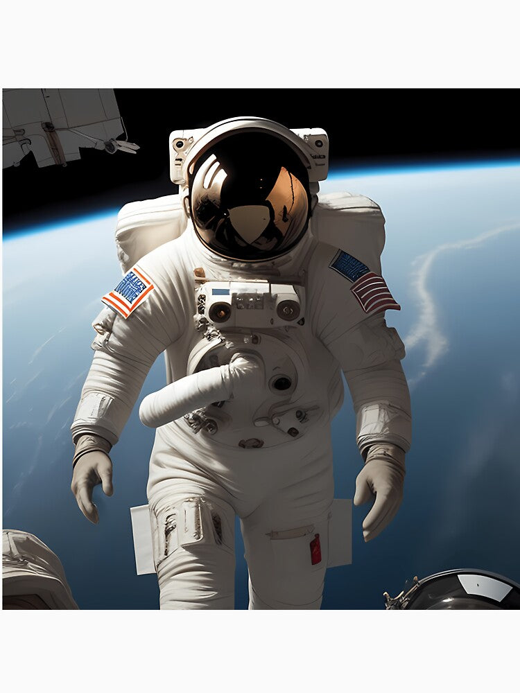 astronauts embarks on a spacewalk to repair a damaged satellite by qatjamack0 T-Shirts, Hoodie, Sweatshirt (Image 3)