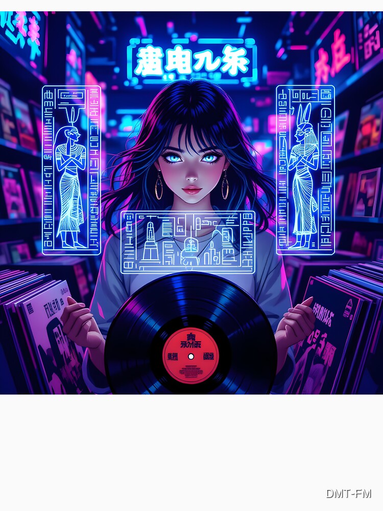 Girl Dj in Futuristic Record Shop by DMT-FM T-Shirts, Hoodie, Sweatshirt | BlankRebels.com (Image 3)