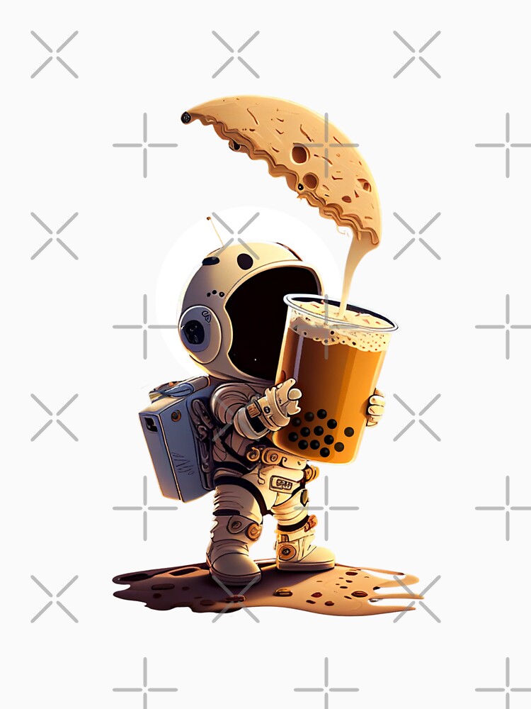 Cute Boba Astronaut Kawaii by c4k5llc T-Shirts, Hoodie, Sweatshirt | BlankRebels.com (Image 3)