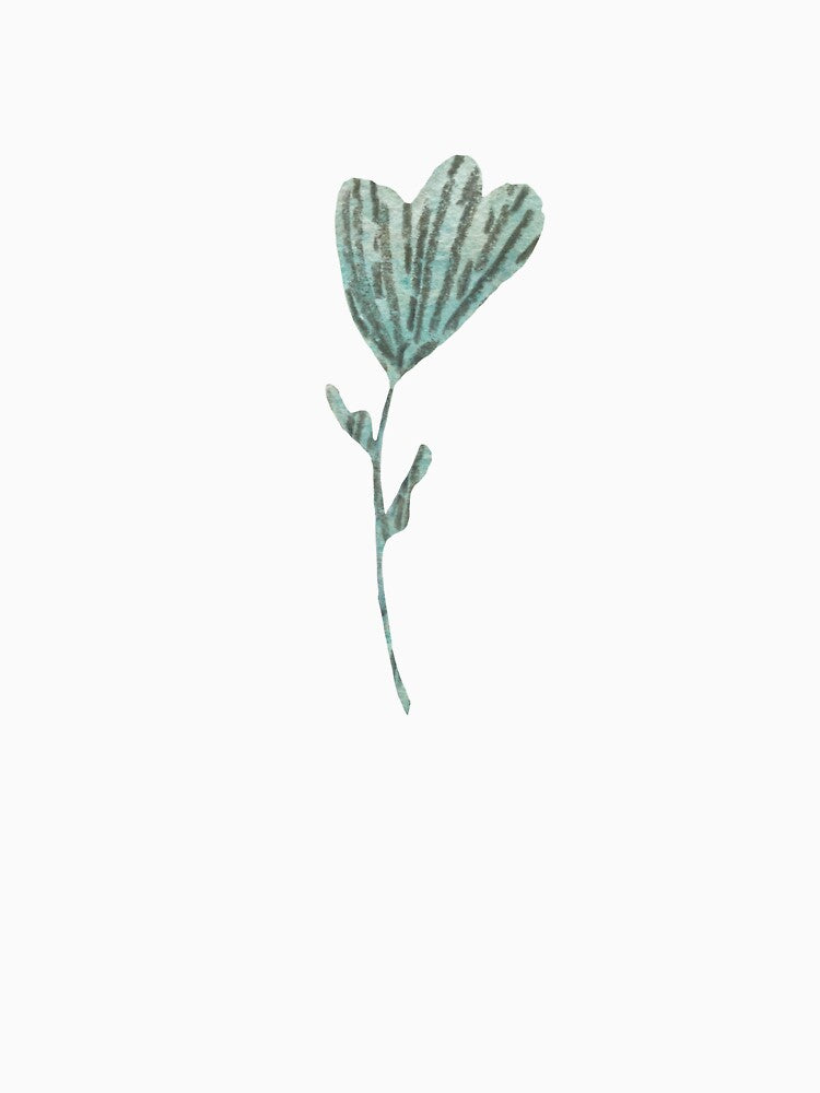 Flower green textured cartoon a watercolor sketch by Yana Mustafina | Boho Soulful Designs T-Shirts, Hoodie,... (Image 3)