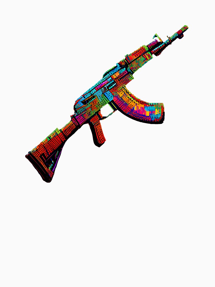 Colorful AK-47. by Pixelarium T-Shirts, Hoodie, Sweatshirt | BlankRebels.com (Image 3)