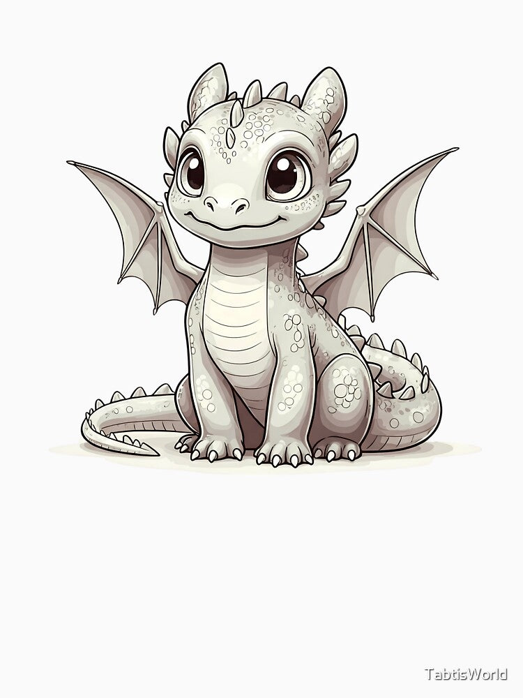 Cute Dragon - Cute Cartoon Design by TabtisWorld T-Shirts, Hoodie, Sweatshirt | BlankRebels.com (Image 3)