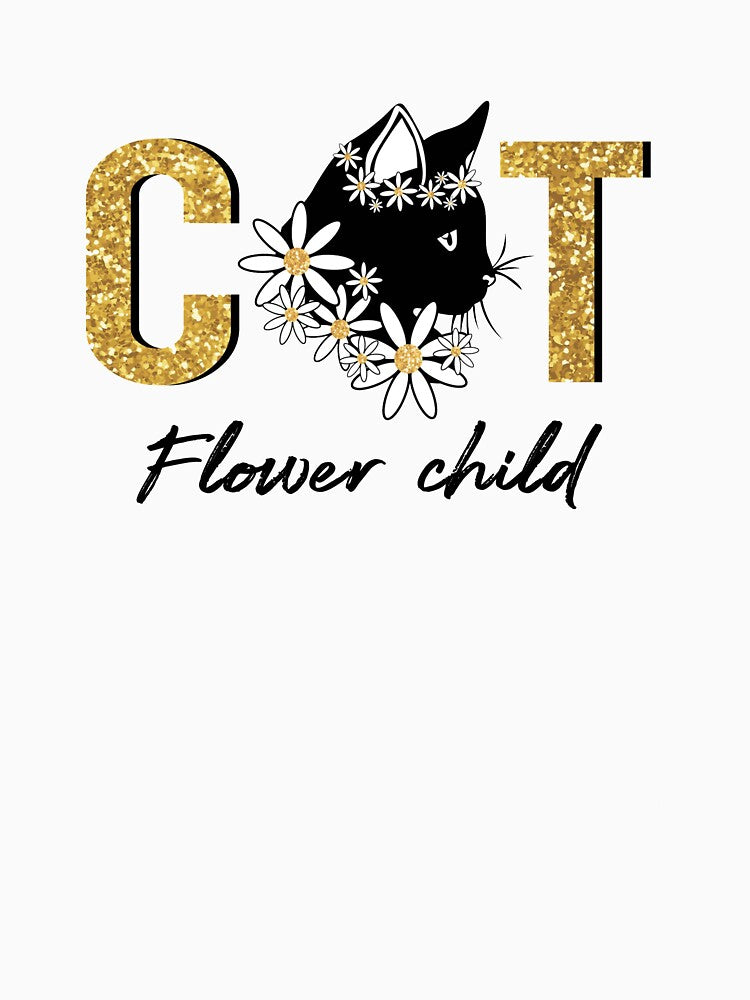 Cat Flower Child Hippie by RaymondPurves T-Shirts, Hoodie, Sweatshirt | BlankRebels.com (Image 3)