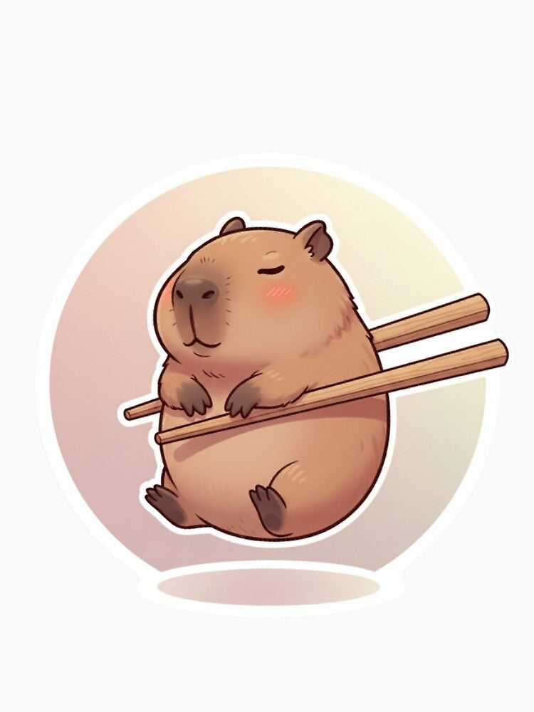Kawaii Capybara with Chopsticks – Cute Ramen Lover by soletstudio T-Shirts, Hoodie, Sweatshirt | BlankRebels.com (Image 3)