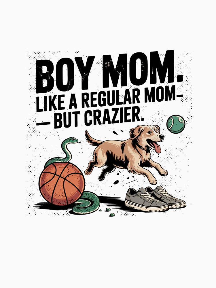 Boy Mom – But Crazier | Funny Shirt for Moms of Boys by ChrisTees5 Hoodie, Sweatshirt | BlankRebels.com (Image 3)