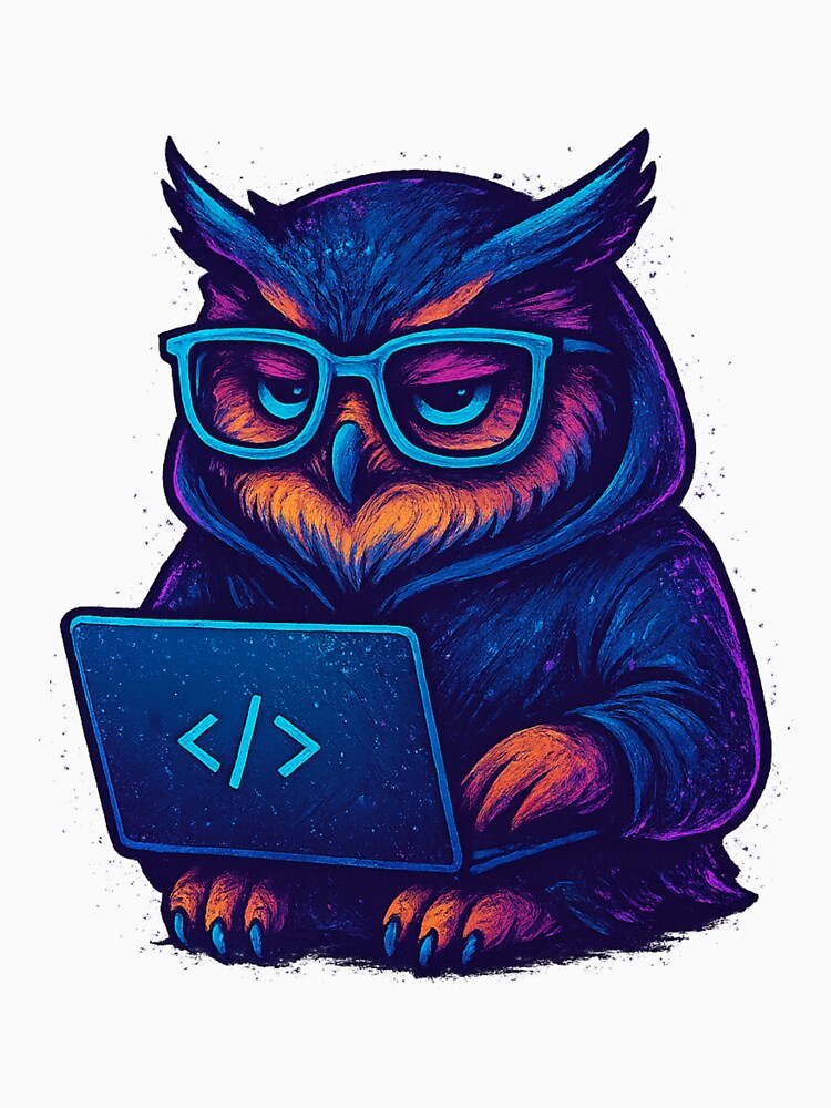 Syntax Owl – Night Coder by PalmK T-Shirts, Hoodie, Sweatshirt | BlankRebels.com (Image 3)