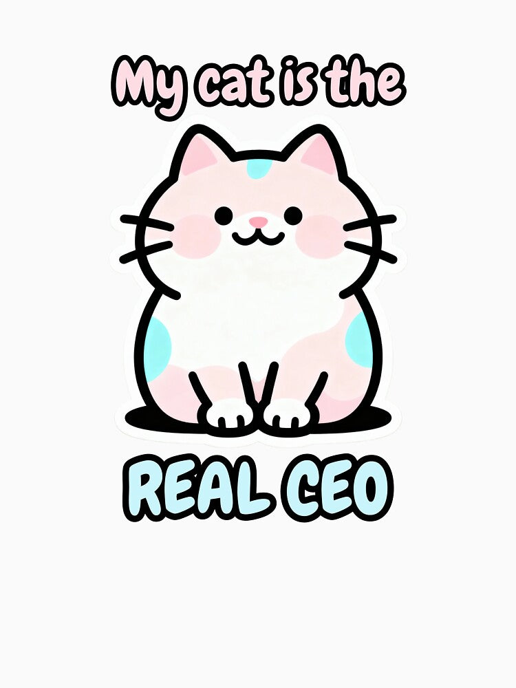My Cat Is the Real CEO – Funny Cat Humor Design by CatVibesStudio T-Shirts, Hoodie, Sweatshirt | BlankRebels.com (Image 3)