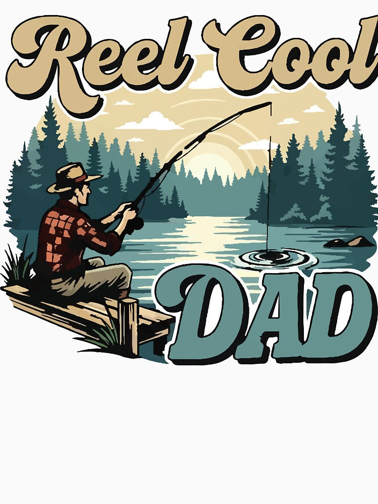 Reel Cool Dad | Funny Vintage Fishing Father's Day Gift by amersoliman3 T-Shirts, Hoodie, Sweatshirt (Image 3)