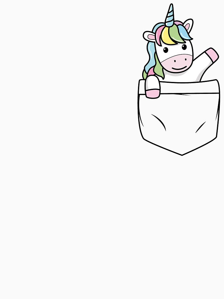 Rainbow Unicorn Pastel Peek A Boo Pocket by Simplyy  Unique T-Shirts, Hoodie, Sweatshirt | BlankRebels.com (Image 3)