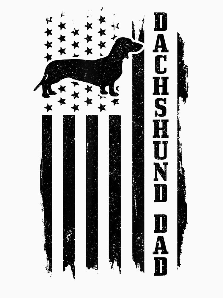 Dachshund Dad Vintage American Flag Patriotic Weiner Dog by Trever Lockman T-Shirts, Hoodie, Sweatshirt (Image 3)