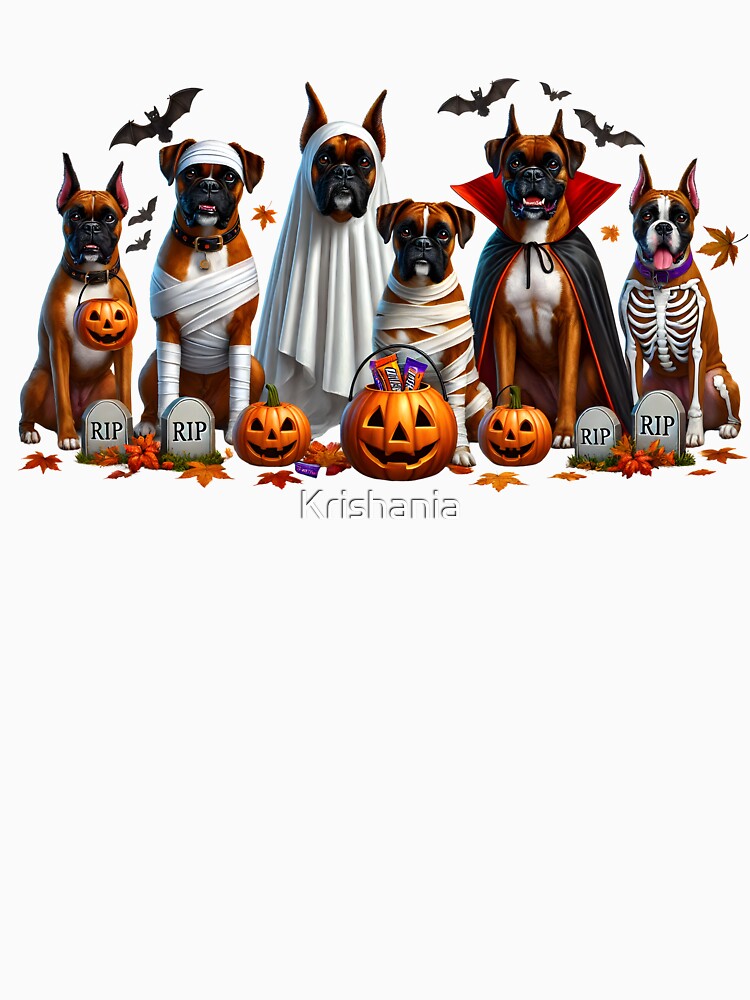 Funny Boxer Dog Halloween Dog Lover by Kimberley King Art  King Art T-Shirts, Hoodie, Sweatshirt | BlankRebels.com (Image 3)