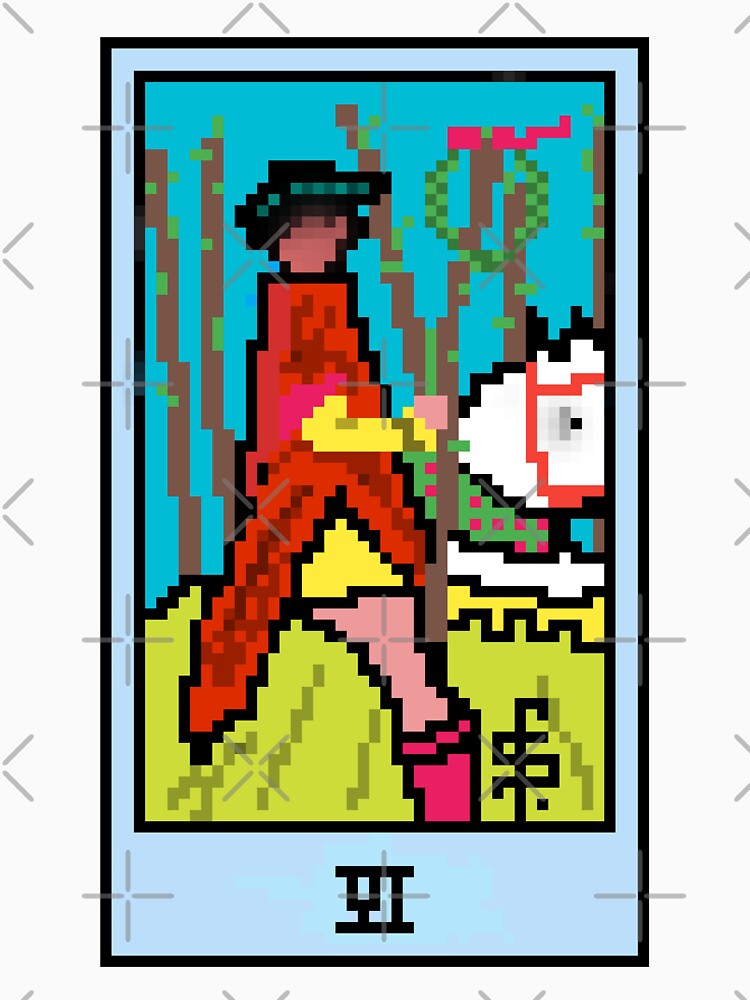 Wait Is This Pixel Art Tarot? White Minor Arcana 'Six Wands' ( Stickers Other Accessories) T-Shirts, Hoodie, Sweatshirt