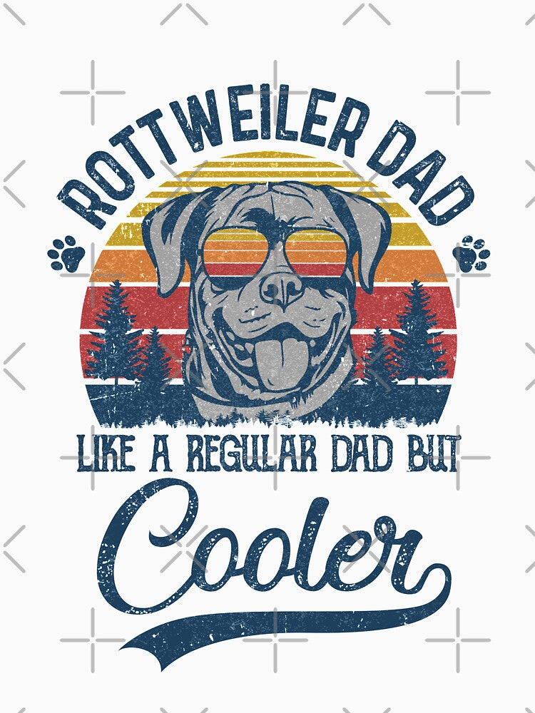 Vintage Rottweiler Dad Like A Regular Dad But Cooler Funny by Kayla Alice Mooney T-Shirts, Hoodie, Sweatshirt (Image 3)