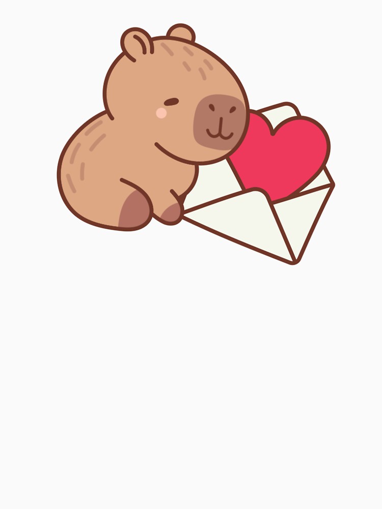 Cute Capybara Open The Love Letter - Adorable Valentine’s Gift by PangDesu T-Shirts, Hoodie, Sweatshirt (Image 2)