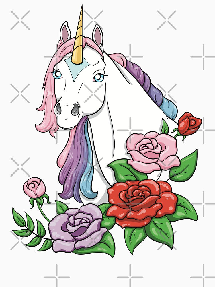 Rose Unicorn by Lady-Lilac T-Shirts, Hoodie, Sweatshirt | BlankRebels.com (Image 3)