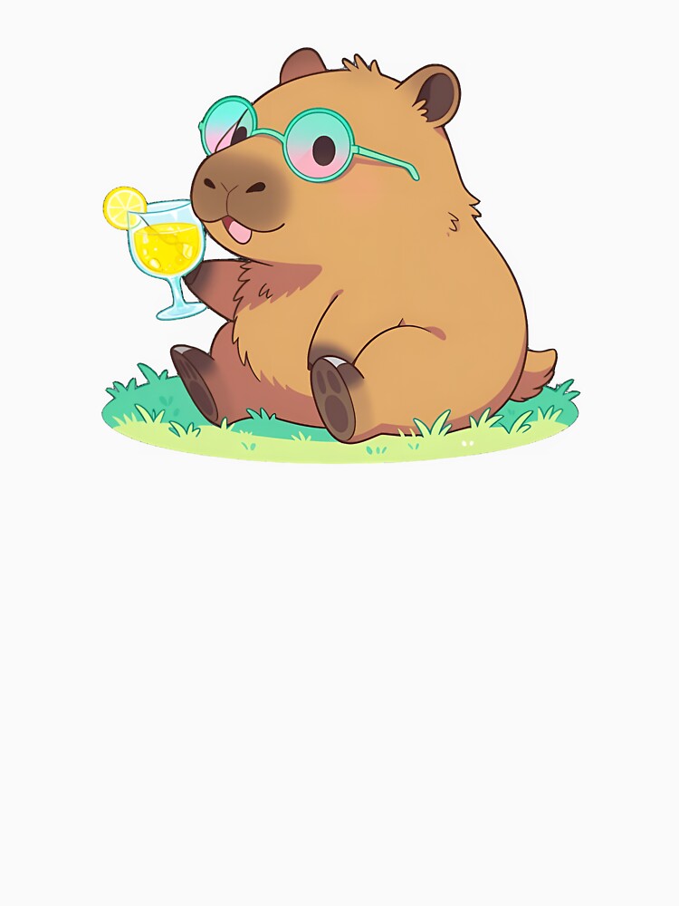 Cute Capybara Cartoon Funny Relaxed Animal Art T-Shirts, Hoodie, Sweatshirt