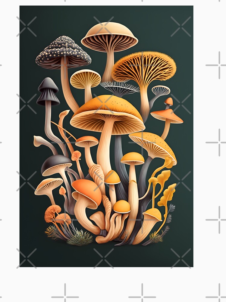 Botanical Mushroom, Boho Exotica, Bohemian Art by MonkStudio T-Shirts, Hoodie, Sweatshirt | BlankRebels.com (Image 2)
