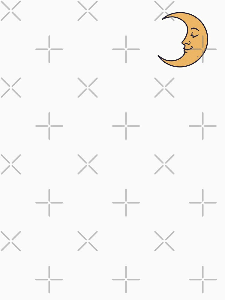 Vintage Crescent Moon Face by dontblong T-Shirts, Hoodie, Sweatshirt | BlankRebels.com (Image 3)