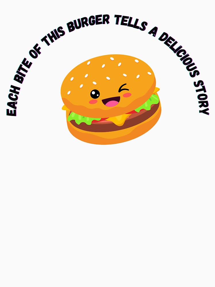 EACH BIT OF THIS BURGER TELLS A DELICIOUS STORY-STICKER by MaravDazzous T-Shirts, Hoodie, Sweatshirt (Image 3)