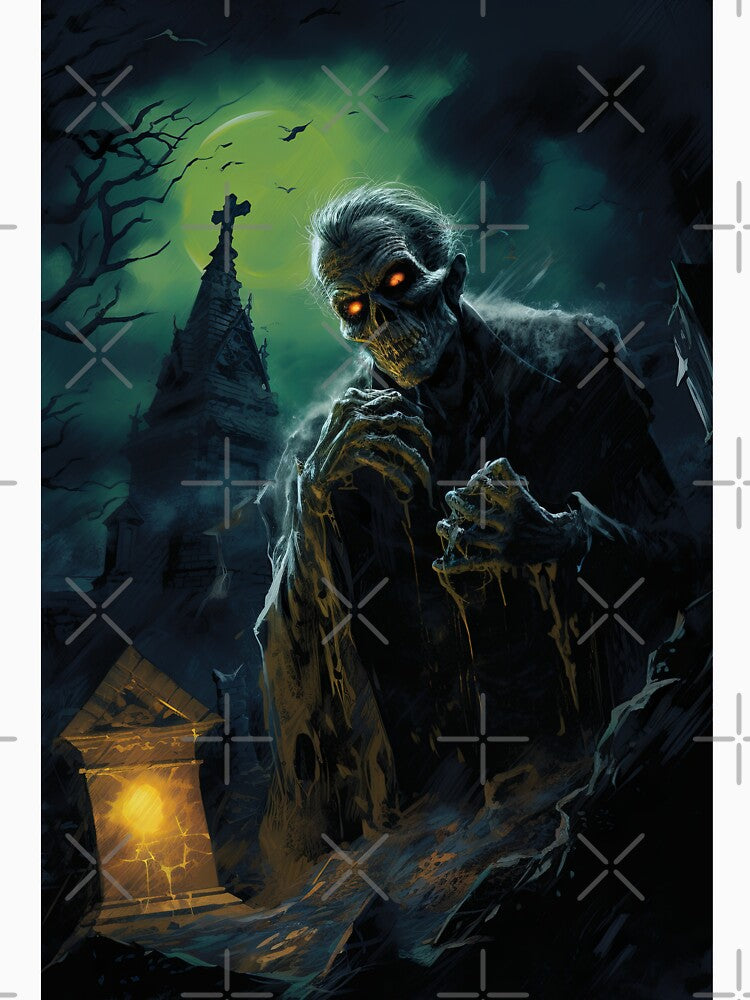 Eerie Creatures Emerge From Old Cemetery After Dark by Piotrek0001 T-Shirts, Hoodie, Sweatshirt | BlankRebels.com (Image 3)