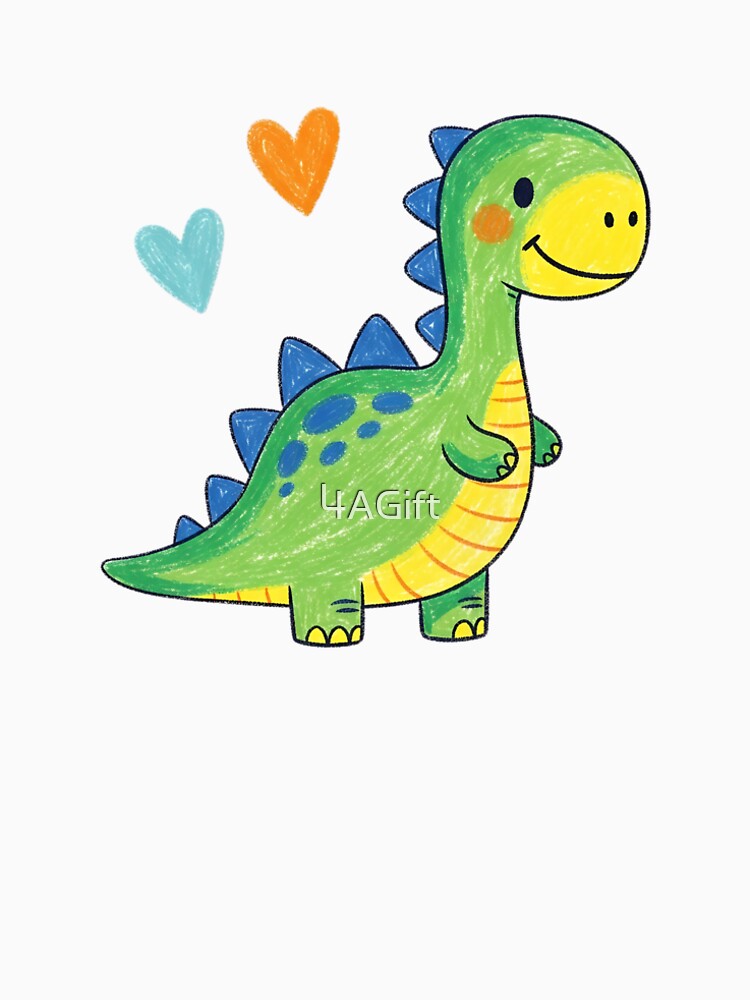 Crayon Dinosaur by 4AGift T-Shirts, Hoodie, Sweatshirt | BlankRebels.com (Image 2)