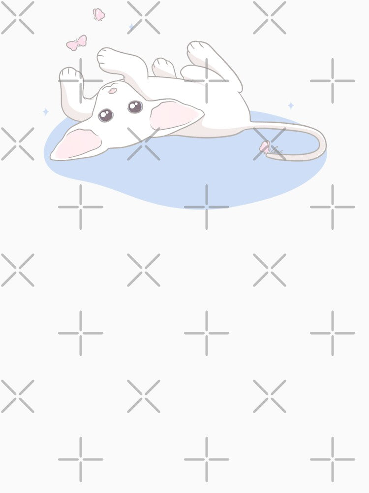 White Oriental Shorthair Cat - Anime Aesthetic Cute Kitten by anacecilia T-Shirts, Hoodie, Sweatshirt (Image 3)