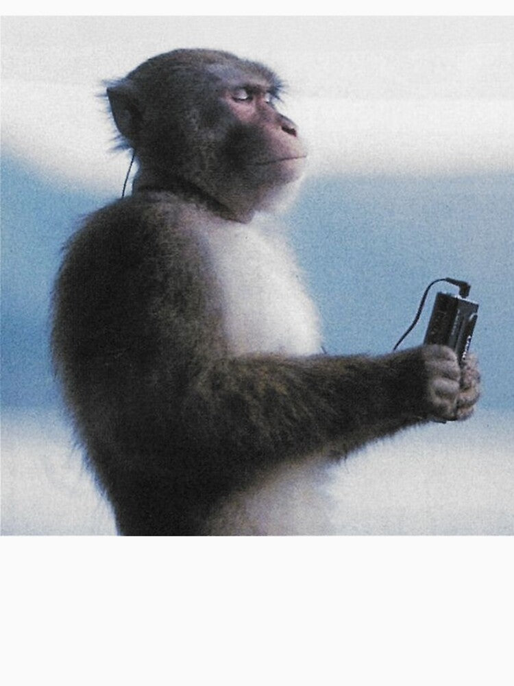 Chill monkey listening to music by sigmawears