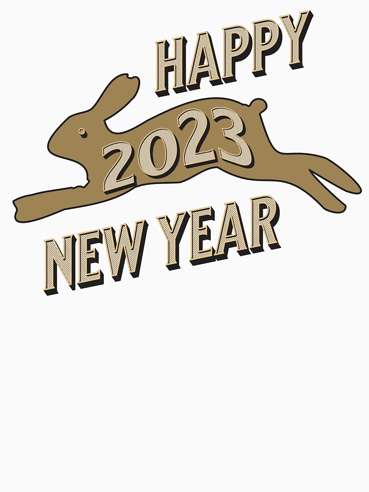 Happy New Year 2023 Rabbit by Betsytiptoe T-Shirts, Hoodie, Sweatshirt | BlankRebels.com (Image 3)