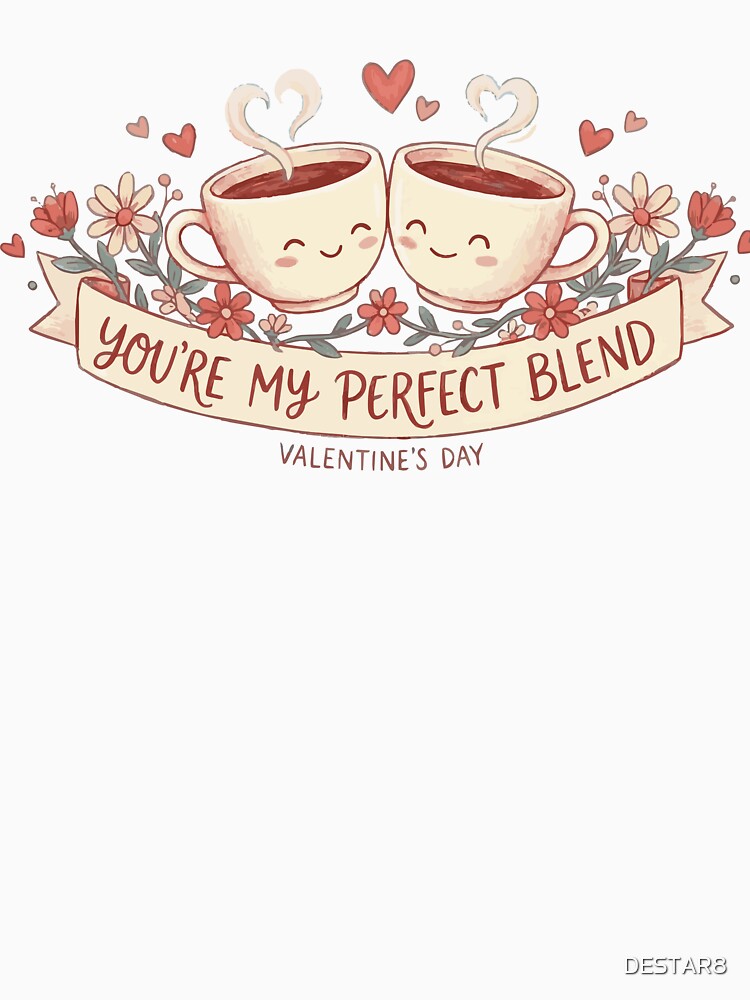 You're My Perfect Blend - Cute Kawaii Coffee Valentine by DESTAR8 T-Shirts, Hoodie, Sweatshirt | BlankRebels.com (Image 3)