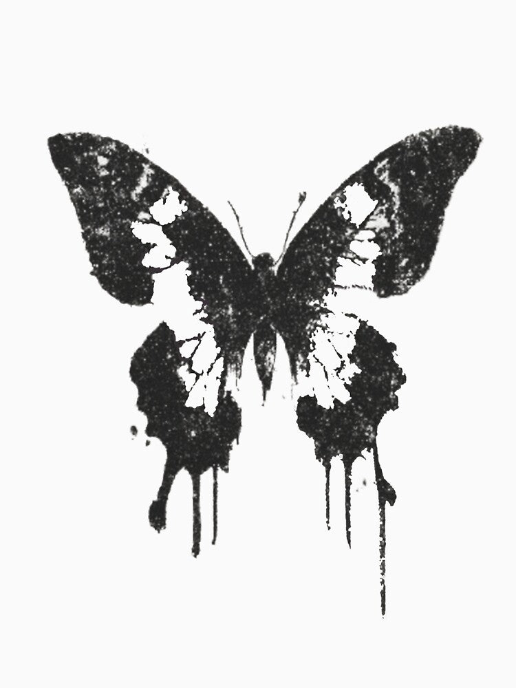 Y2K Butterfly – Ink Drip Grunge Wings by Melody Splash T-Shirts, Hoodie, Sweatshirt | BlankRebels.com (Image 3)