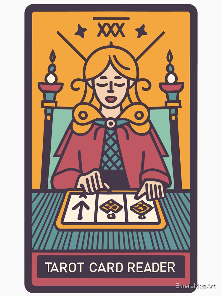 Professional Tarot Card Reader Card Illustration by EmeraldeaArt T-Shirts, Hoodie, Sweatshirt | BlankRebels.com (Image 3)