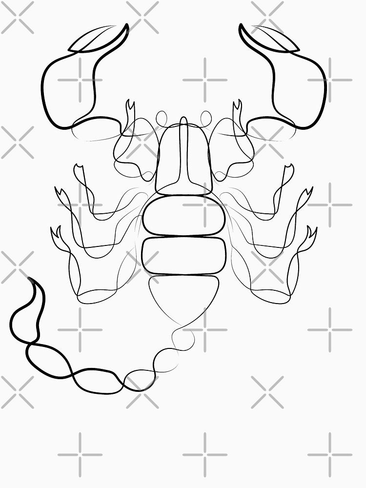 Scorpion | One Line Art | Minimal Art | One Line Artist | Minimalist by One-Line-Artist T-Shirts, Hoodie,... (Image 3)