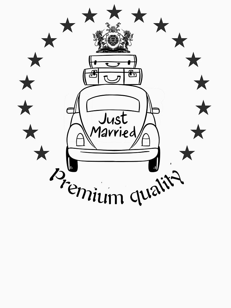 Just Married. A perfect model for aunt of the Bride. by Krzysztof Siwek T-Shirts, Hoodie, Sweatshirt (Image 3)