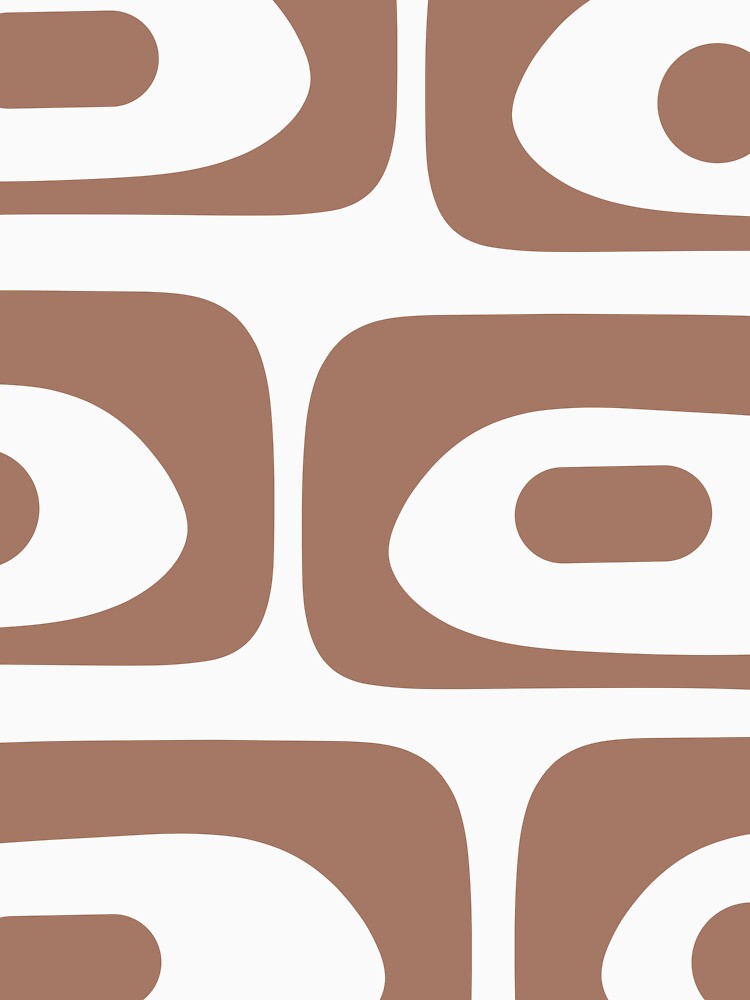 Mid Century Modern Abstract Piquet Pattern in Mocha Brown and White by kierkegaard T-Shirts, Hoodie, Sweatshirt (Image 3)