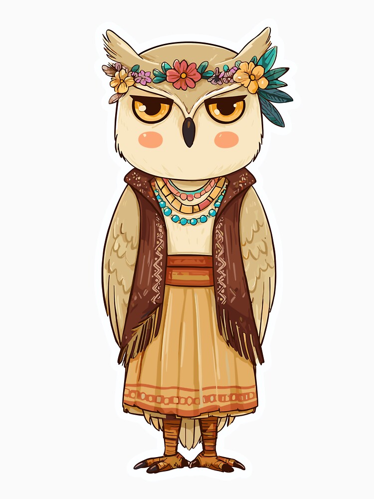 Whimsical Boho Owl Tribal by bapupa T-Shirts, Hoodie, Sweatshirt | BlankRebels.com (Image 3)