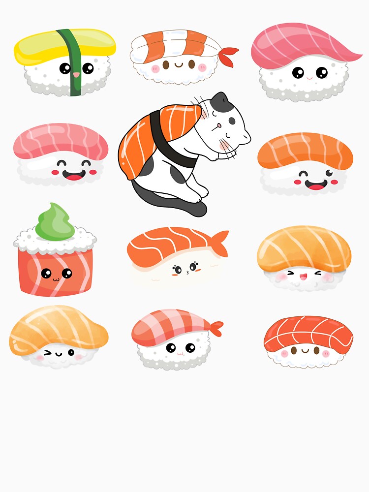 Sushi Cat Party by memisiArt T-Shirts, Hoodie, Sweatshirt | BlankRebels.com (Image 3)