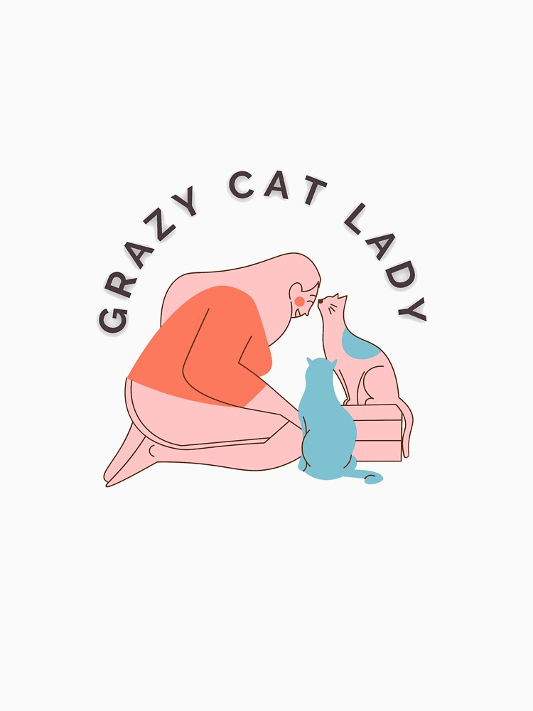 Grazy cat lady logo by Beeroclock T-Shirts, Hoodie, Sweatshirt | BlankRebels.com (Image 3)