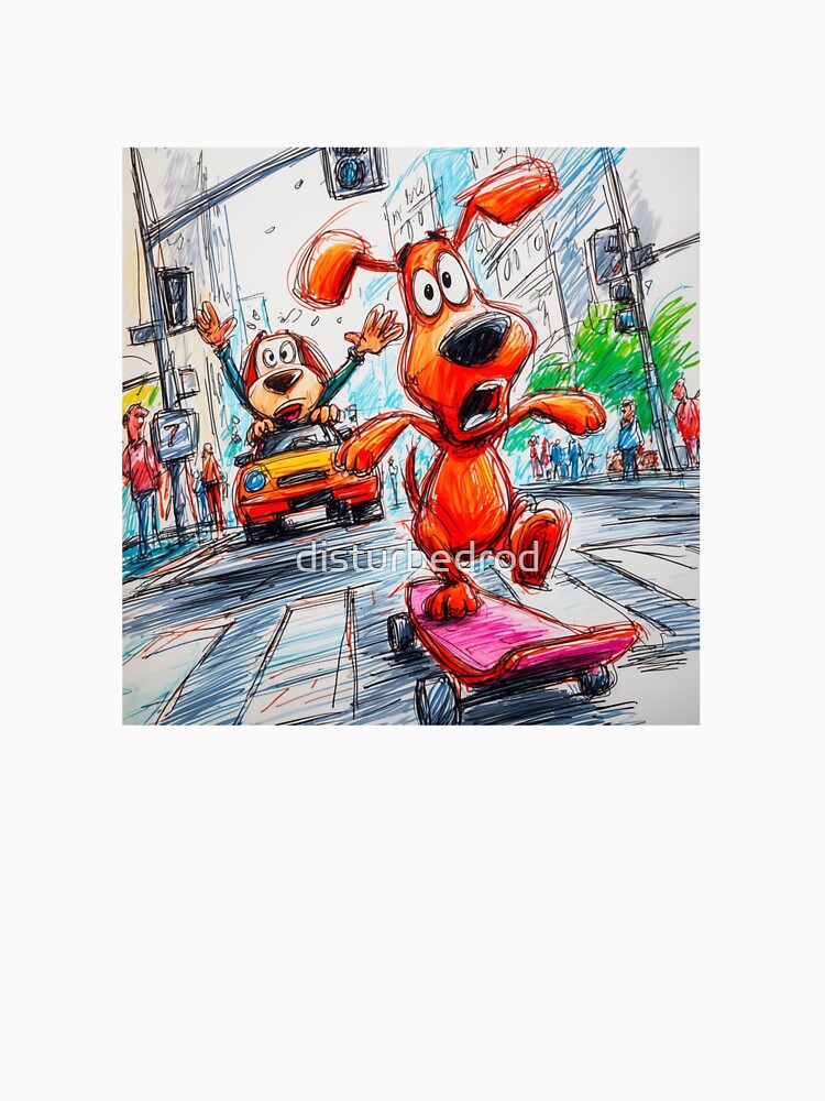 Dog riding a skateboard by disturbedrod T-Shirts, Hoodie, Sweatshirt | BlankRebels.com (Image 3)