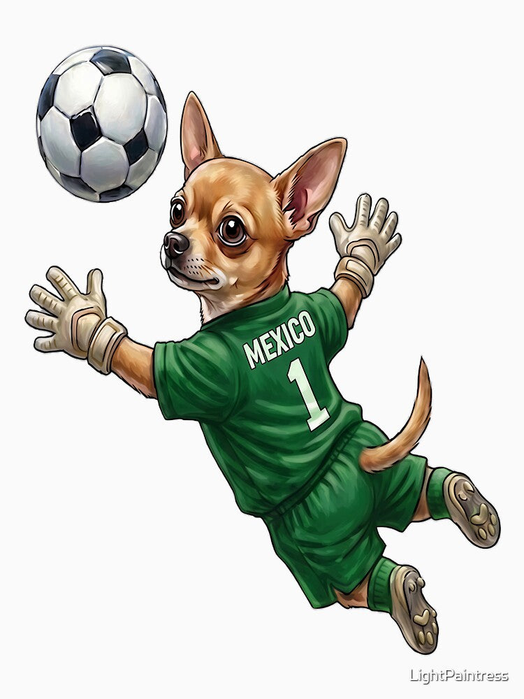 Soccer Goalkeeper Chihuahua Mexico (Tan) by LightPaintress