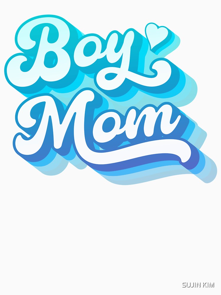 Retro Blue Boy Mom by SUJIN KIM T-Shirts, Hoodie, Sweatshirt | BlankRebels.com (Image 3)
