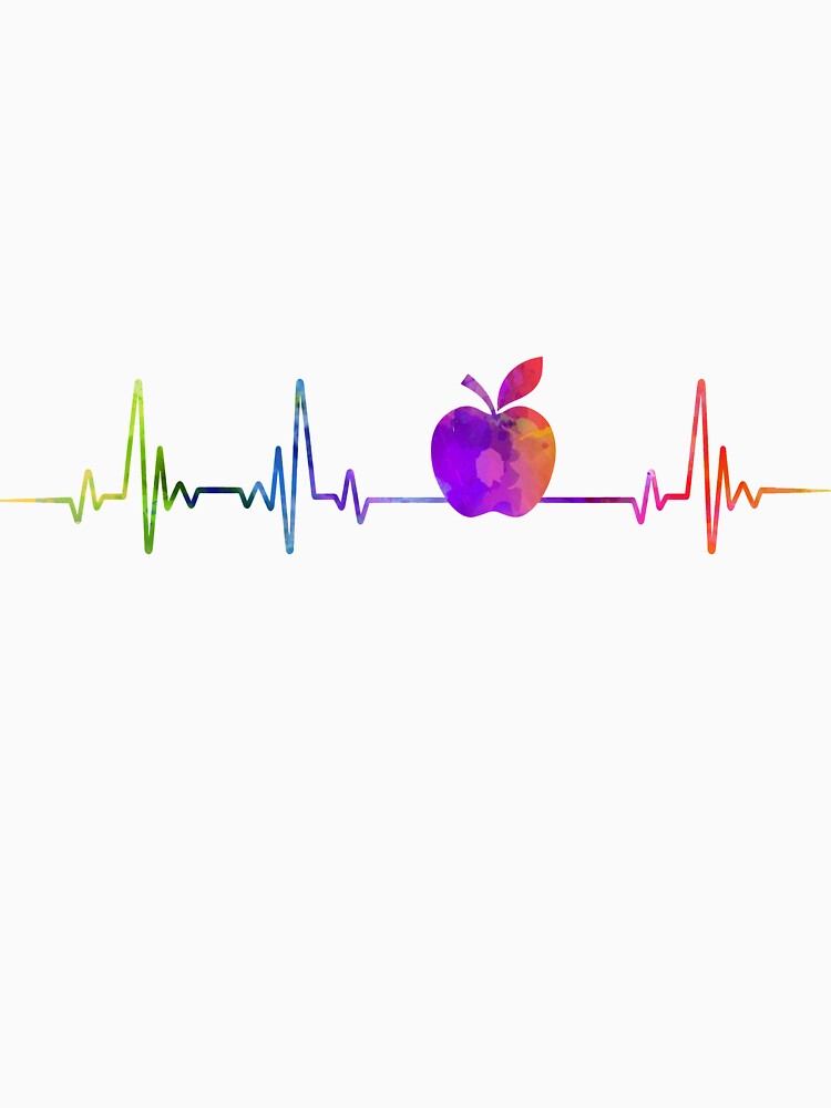 Teacher heartbeat watercolor, Teacher watercolor, Teacher heartbeat by loves789 T-Shirts, Hoodie, Sweatshirt (Image 3)
