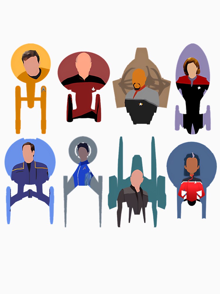 Trek Ships  Captains by hugomc-laughlin T-Shirts, Hoodie, Sweatshirt | BlankRebels.com (Image 3)